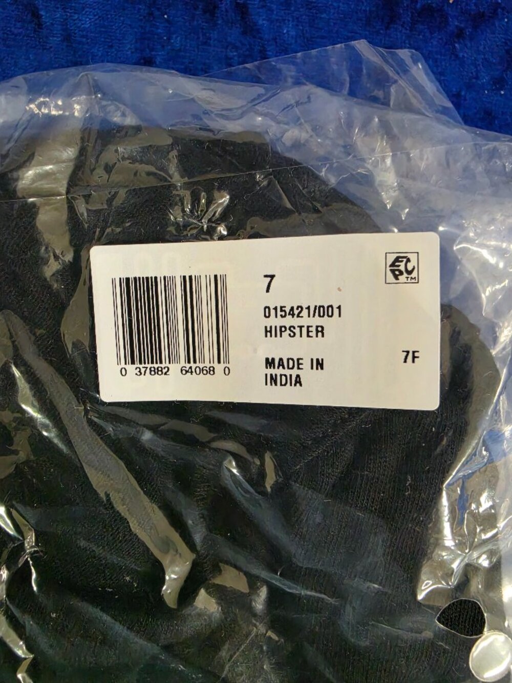 Jockey Elance Black Hipster Panties Size 7 Set of 6 - Picture 2 of 8
